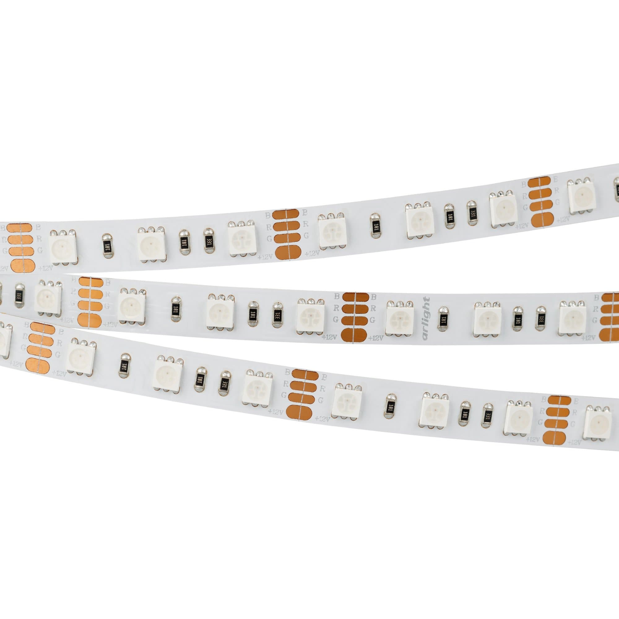 Arlight Светодиодная лента RT 2-5000 12V Pink 2X (5060, 300 LED, LUX) (14.4 Вт/м, IP20) 015975 — миниатюра 1