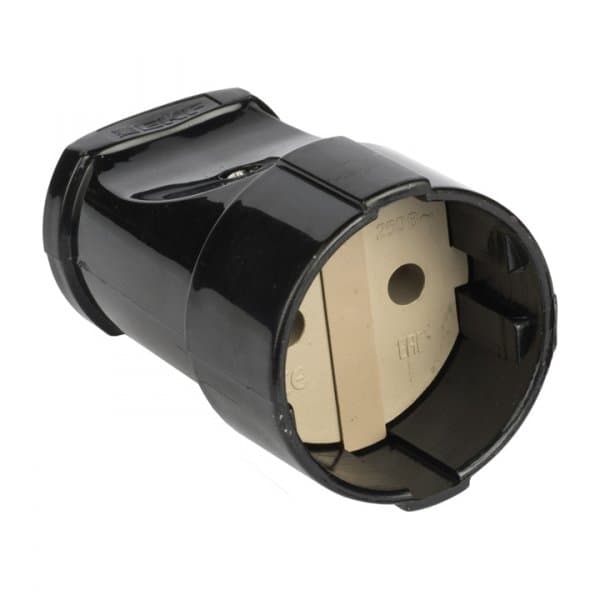 EKF PROxima Гнездо штепсельное б/з черн. 10А 250В — миниатюра 1