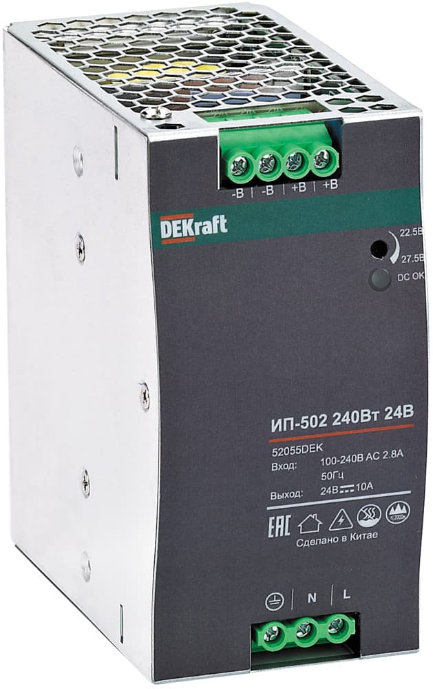 Dekraft Импульсный источник питания 240Вт 24В 10А ИП-502