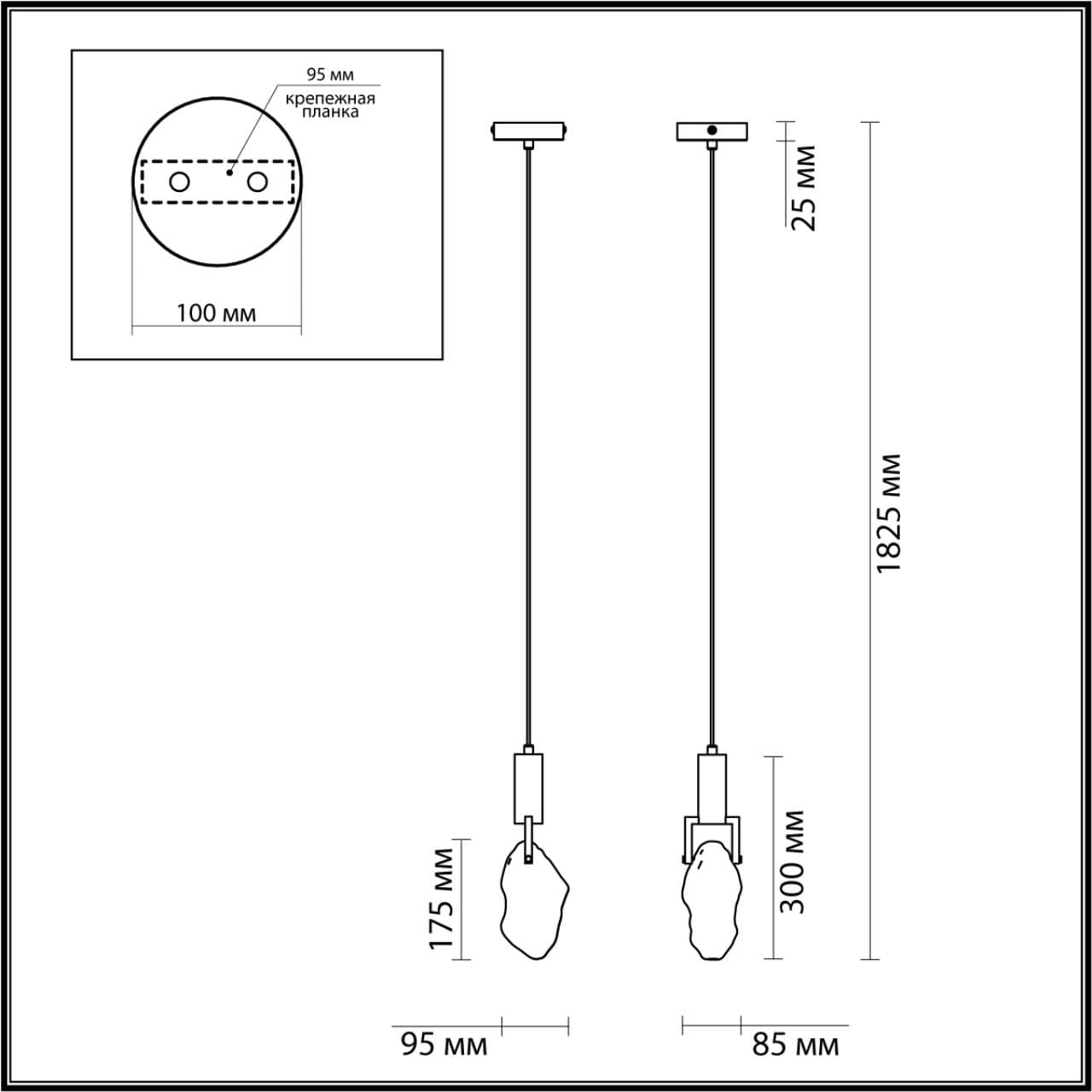 Odeon Light 4372/5L MIDCENT ODL23 155 античная бронза/металл/стекло Подвесной св-к IP20 LED 5W 200Лм 3000K LIA — миниатюра 2
