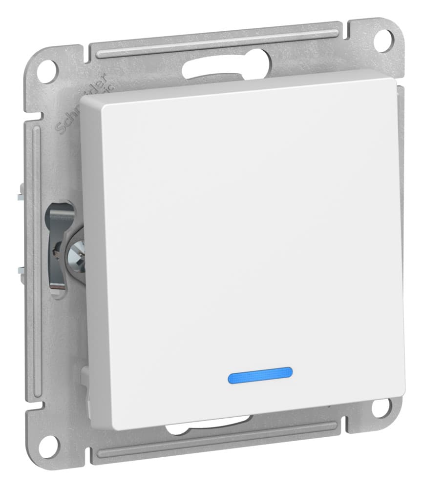 Systeme Electric AtlasDesign Лотос Выключатель 1-клавишный с подсветкой, сх.1а, 10АХ, механизм