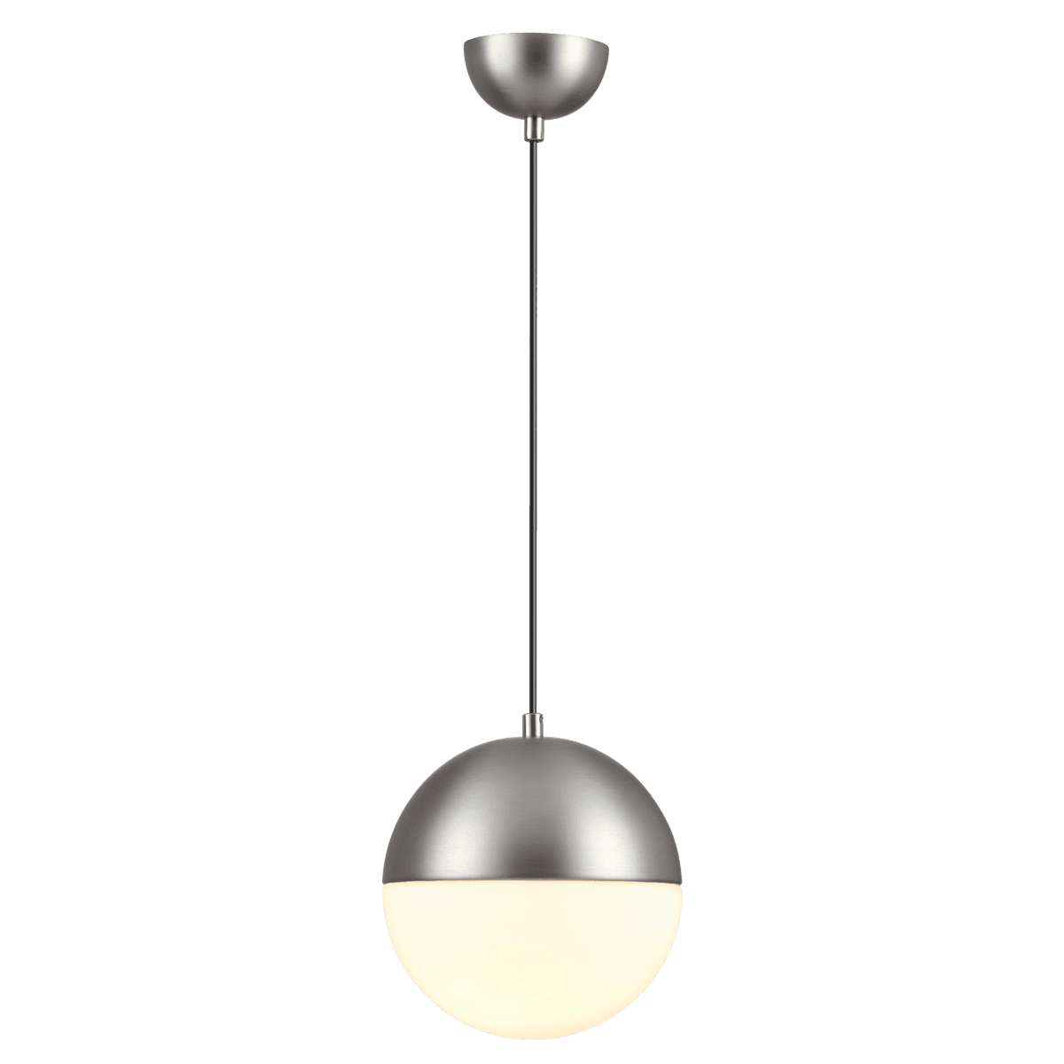 Odeon Light 4959/1A PENDANT ODL22 243 мат.никель/металл/белый/стекло Подвес E27 1*40W PINGA — миниатюра 2