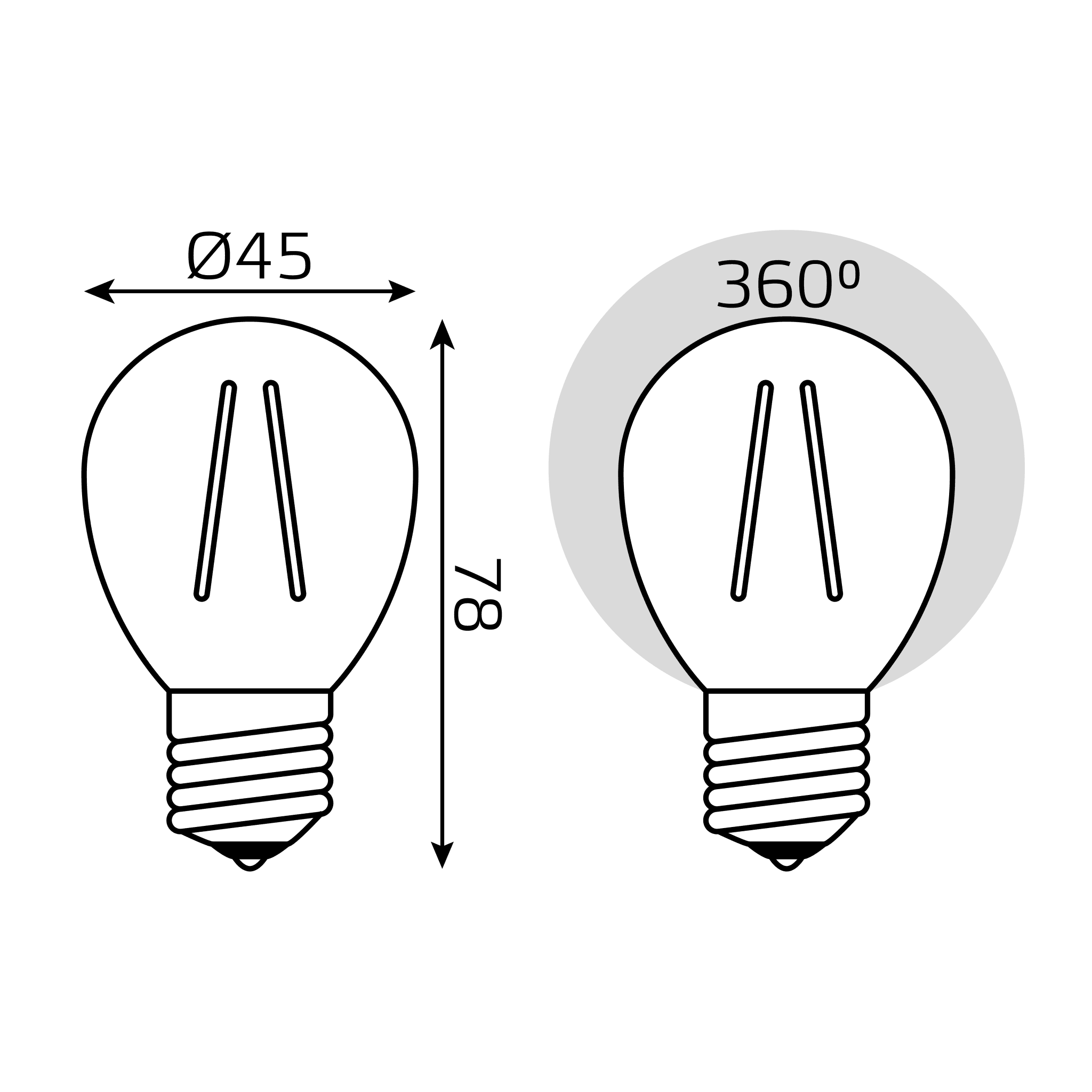Gauss Лампа Filament Шар 13W 1150lm 4100К Е27 LED 1/10/50 105802213 — миниатюра 2