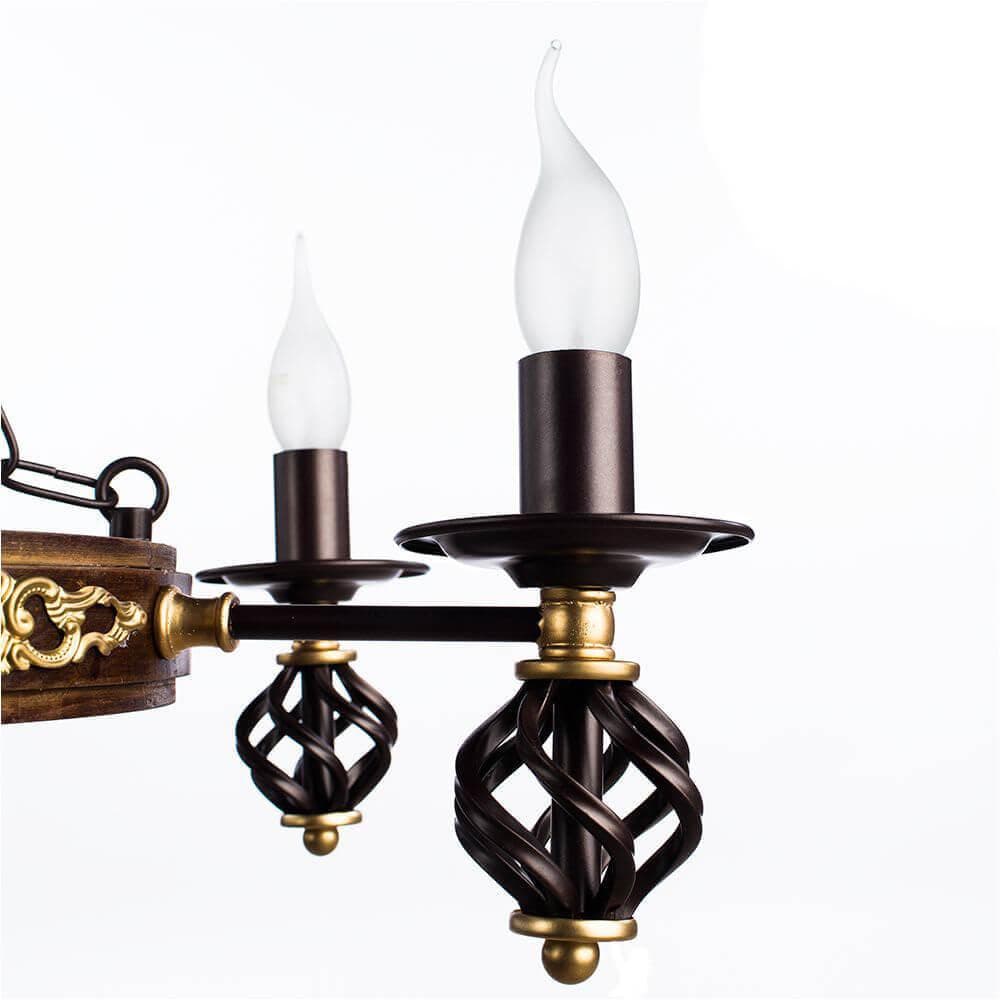 Arte Lamp Cartwheel Коричневая Люстра 60W E14 A4550LM-6CK — миниатюра 6