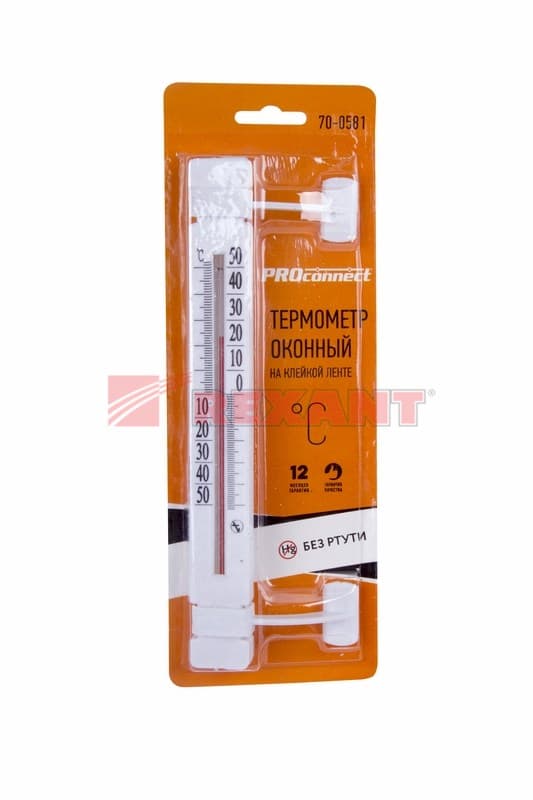 Термометр наружный оконный на клейкой ленте Rexant 70-0581 — миниатюра 2