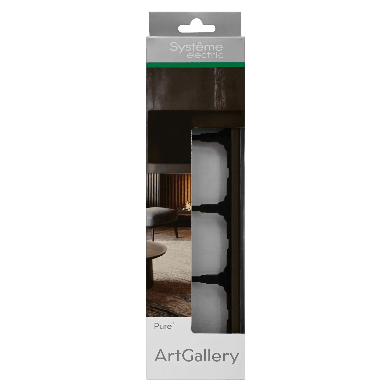 Systeme Electric ArtGallery Pure Органическое стекло Мокко Рамка 4-ая — миниатюра 3