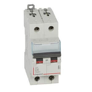 Legrand DX3 6000 Автоматический выключатель 10кА 2P 230/400В 6А 2 мод (D) 408027 — миниатюра 3