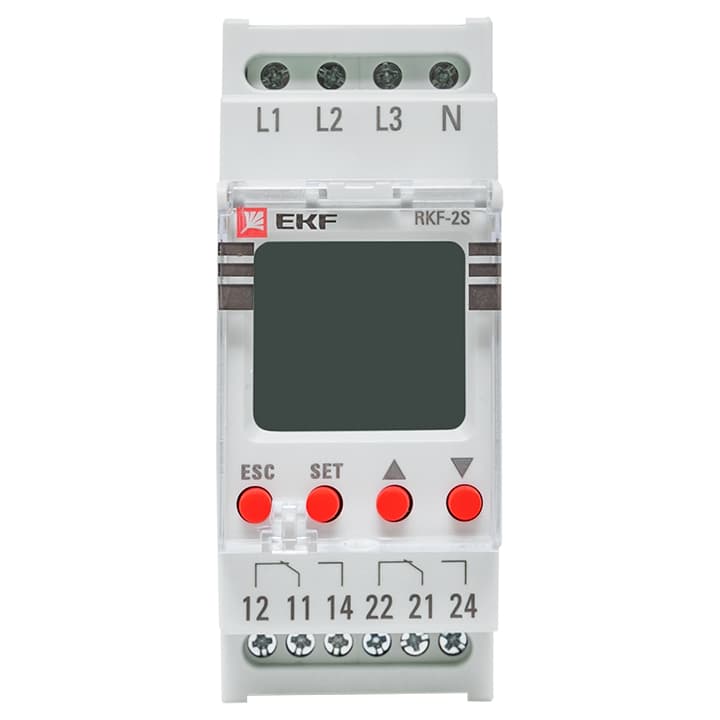 EKF PROxima Реле контроля фаз с LCD дисплеем (с нейтралью) RKF-2S — миниатюра 8
