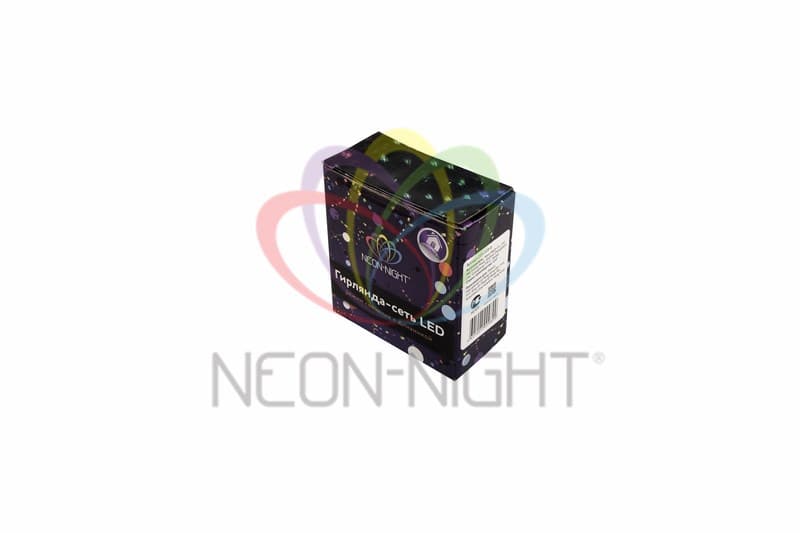 NEON-NIGHT Гирлянда "Сеть" 1х1,5м, прозрачный ПВХ, 96 LED Мультиколор 215-119-6 — миниатюра 2