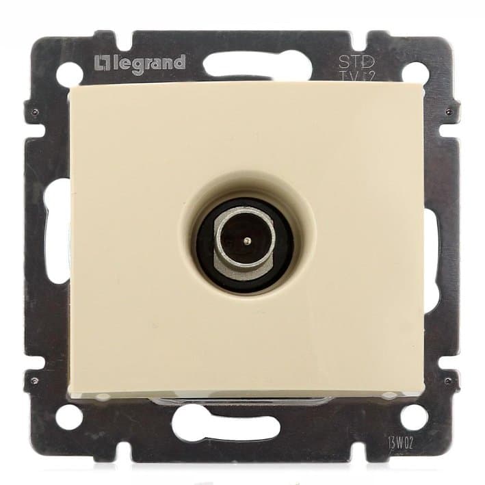 Legrand DIY Valena Крем Розетка TV оконечная 10 дБ 695617 — миниатюра 1