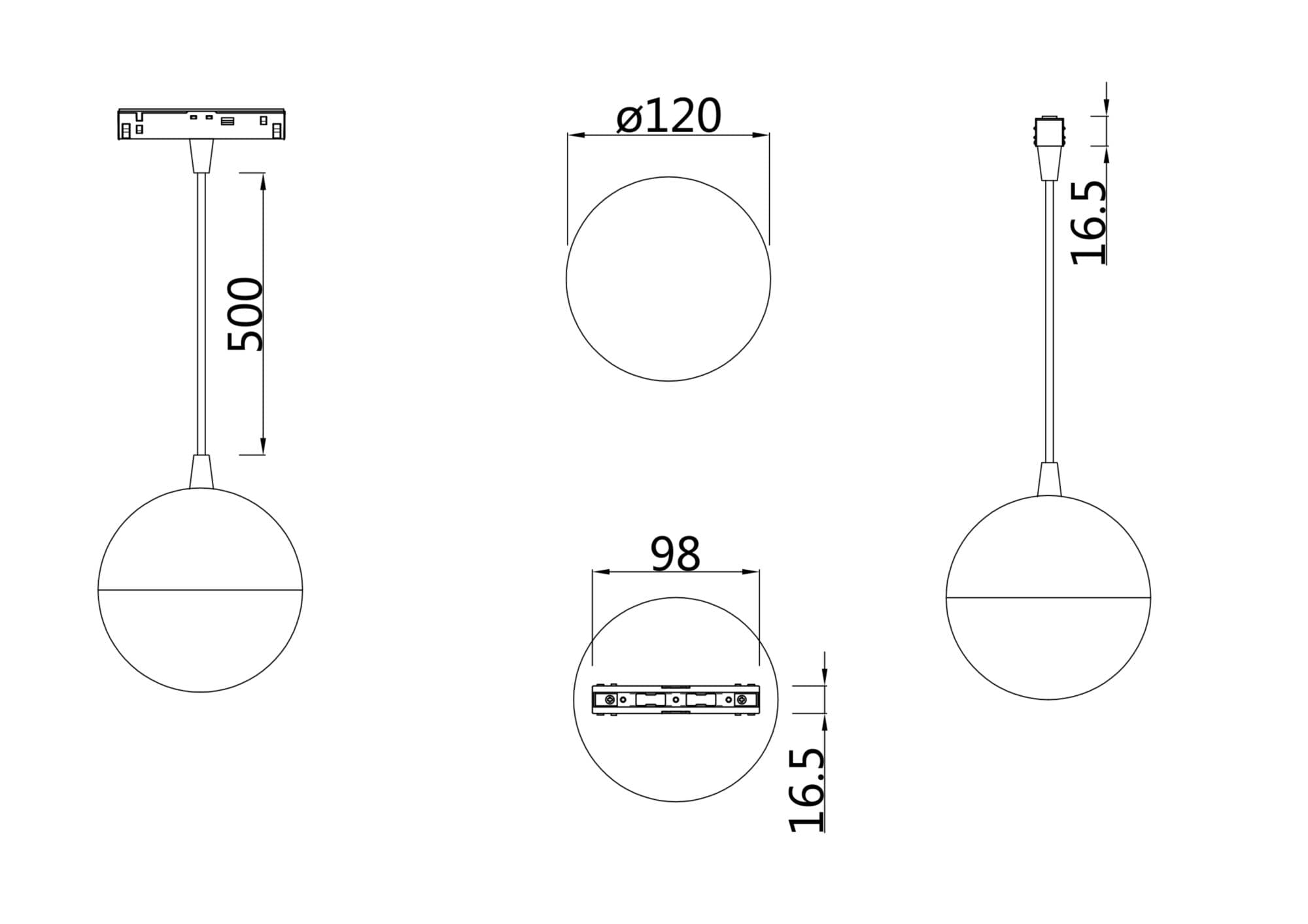 Maytoni Magnetic track system Трековый светильник Черный TR018-2-10W4K-B — миниатюра 2
