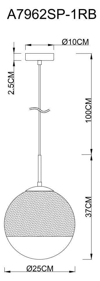 Arte Lamp A7962SP-1RB Подвесы — миниатюра 3