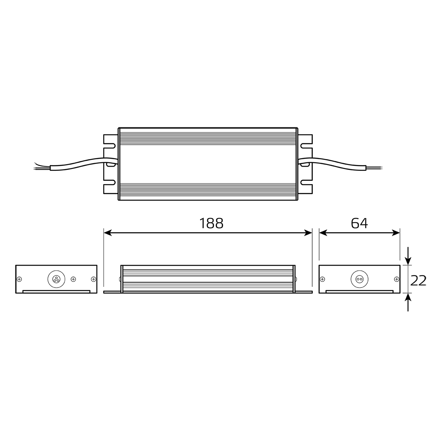 Gauss Блок питания Basic 12V 150W IP67 1/15 BT524 — миниатюра 2