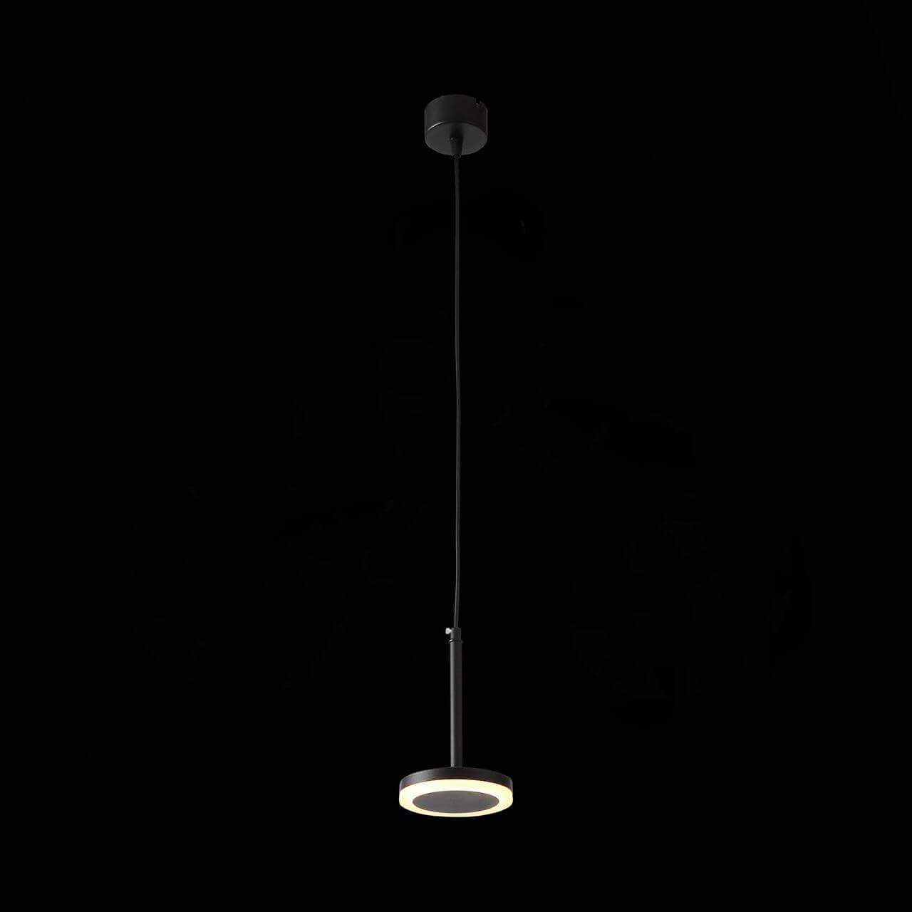 ST Luce ST104.403.06 Светильник подвесной Черный LED 1*6W 3000K 468Lm Ra>80 120° D112xH184 170-240V — миниатюра 3
