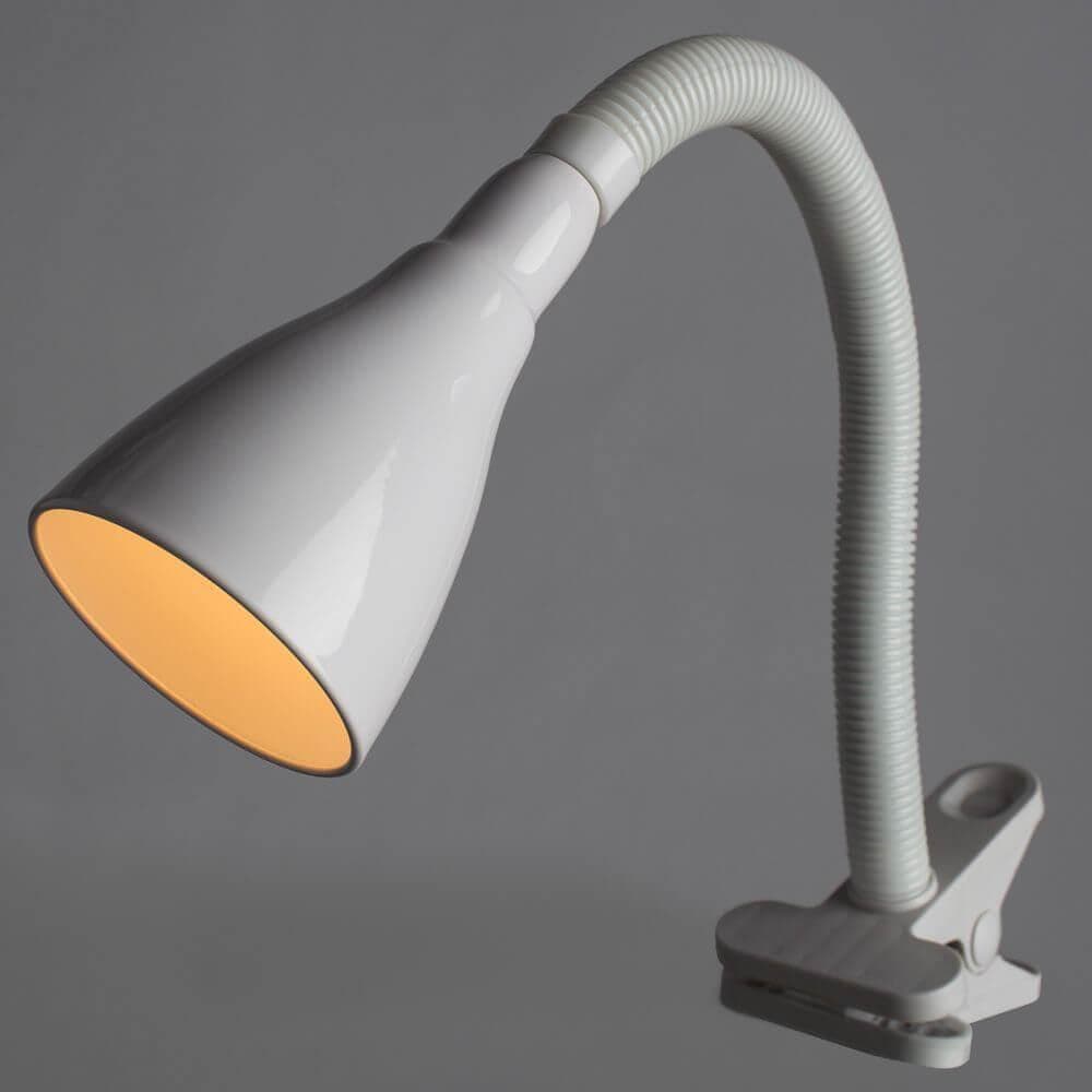 Arte Lamp Cord Белая Лампа настольная офисная 40W E14 A1210LT-1WH — миниатюра 2