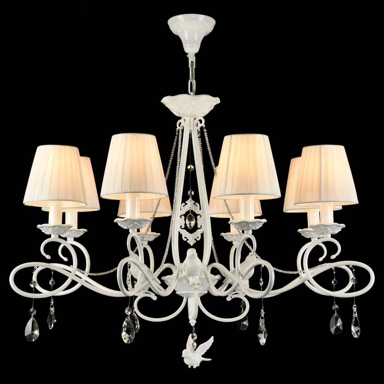 Maytoni Elegant Passarinho Жемчужный белый Люстра 8xE14 40W ARM001-08-W — миниатюра 8