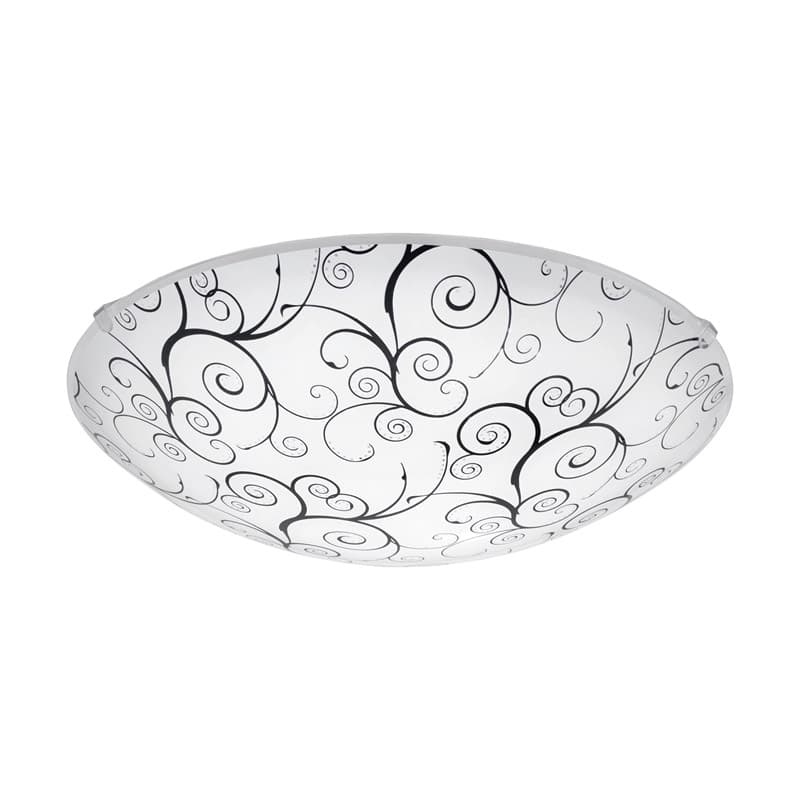 Eglo Светильник LED настенно-потолочный MARGITTA 1, 11W(LED), Ø315, сталь, белый/стекло, белый, черный, прозрач. 96117