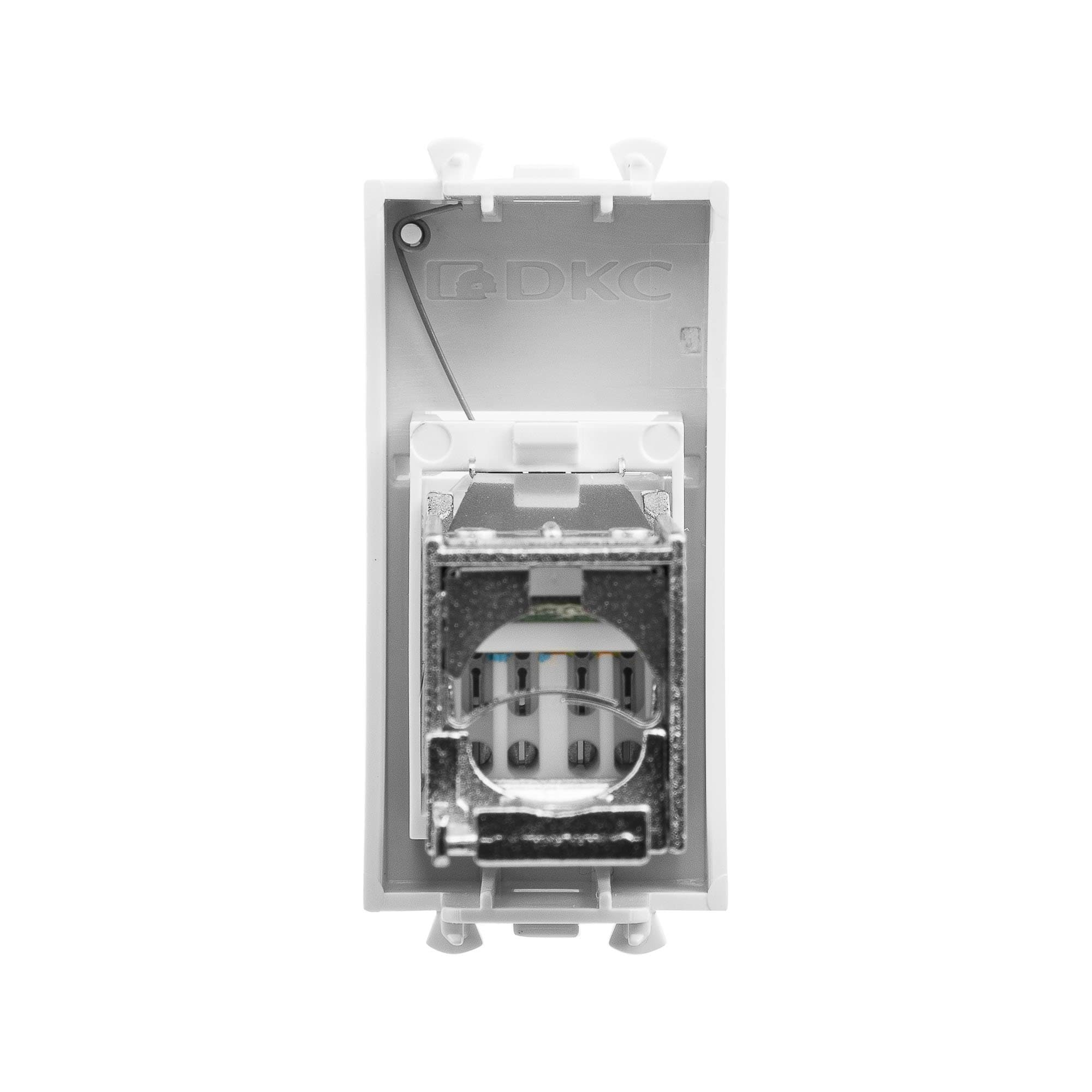 DKC Компьютерная розетка RJ-45 модульная, кат.5е экранированная,"Avanti","Закаленная сталь", 1 модуль 4404361 — миниатюра 6