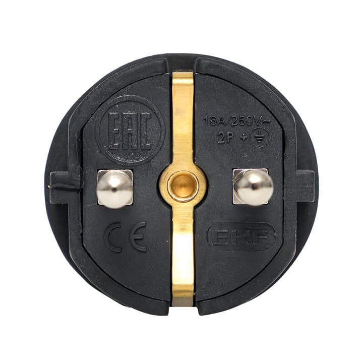 EKF PROxima Вилка угловая каучуковая 230В 2P+PE 16A IP44 PRO — миниатюра 4