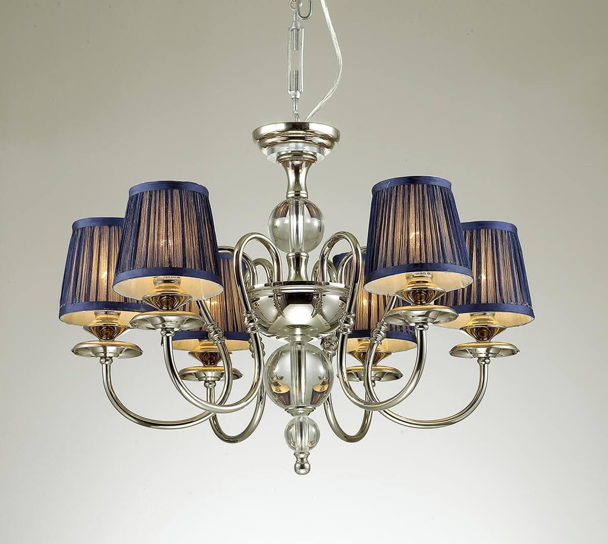 Odeon Light 4191/6 ODL19 503 хром/хрусталь/синий Люстра Е14 6*40W MIRELLA — миниатюра 2