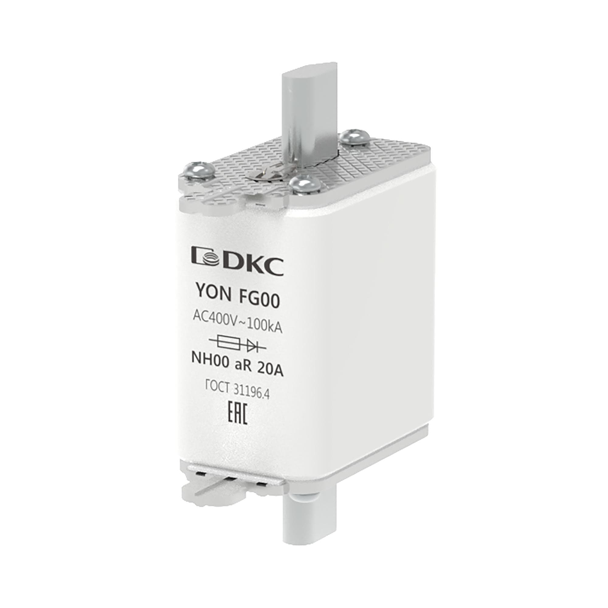 DKC Предохранитель YON ножевого типа FG00 20А 400V характеристика aR