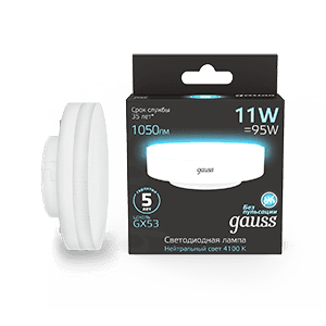 Gauss Лампа GX53 11W 1050lm 4100K LED 108008211