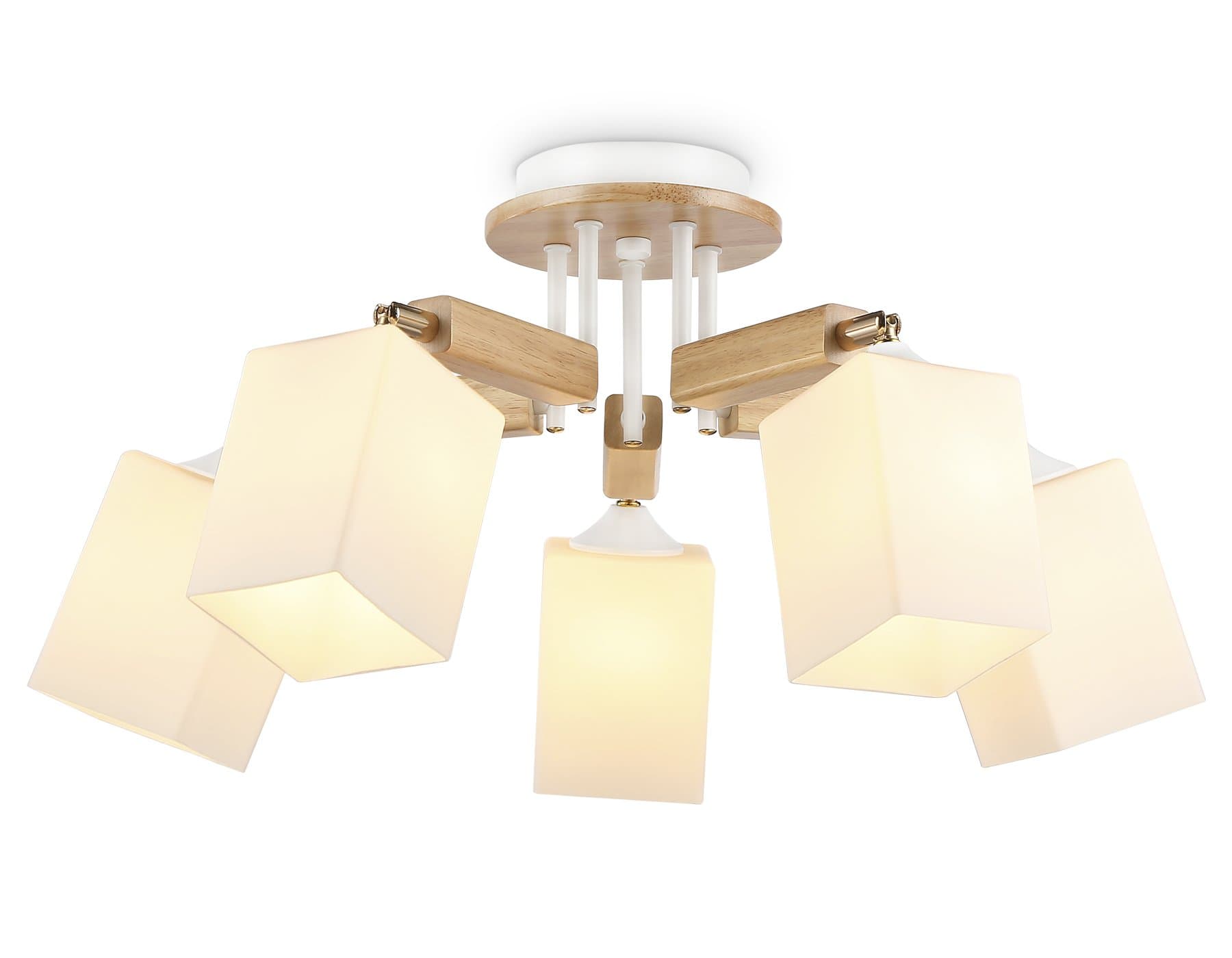 Ambrella Подвесная люстра TR9518/5 WH/GD/FR белый/золото/белый матовый E27*5 max 40W D670*260