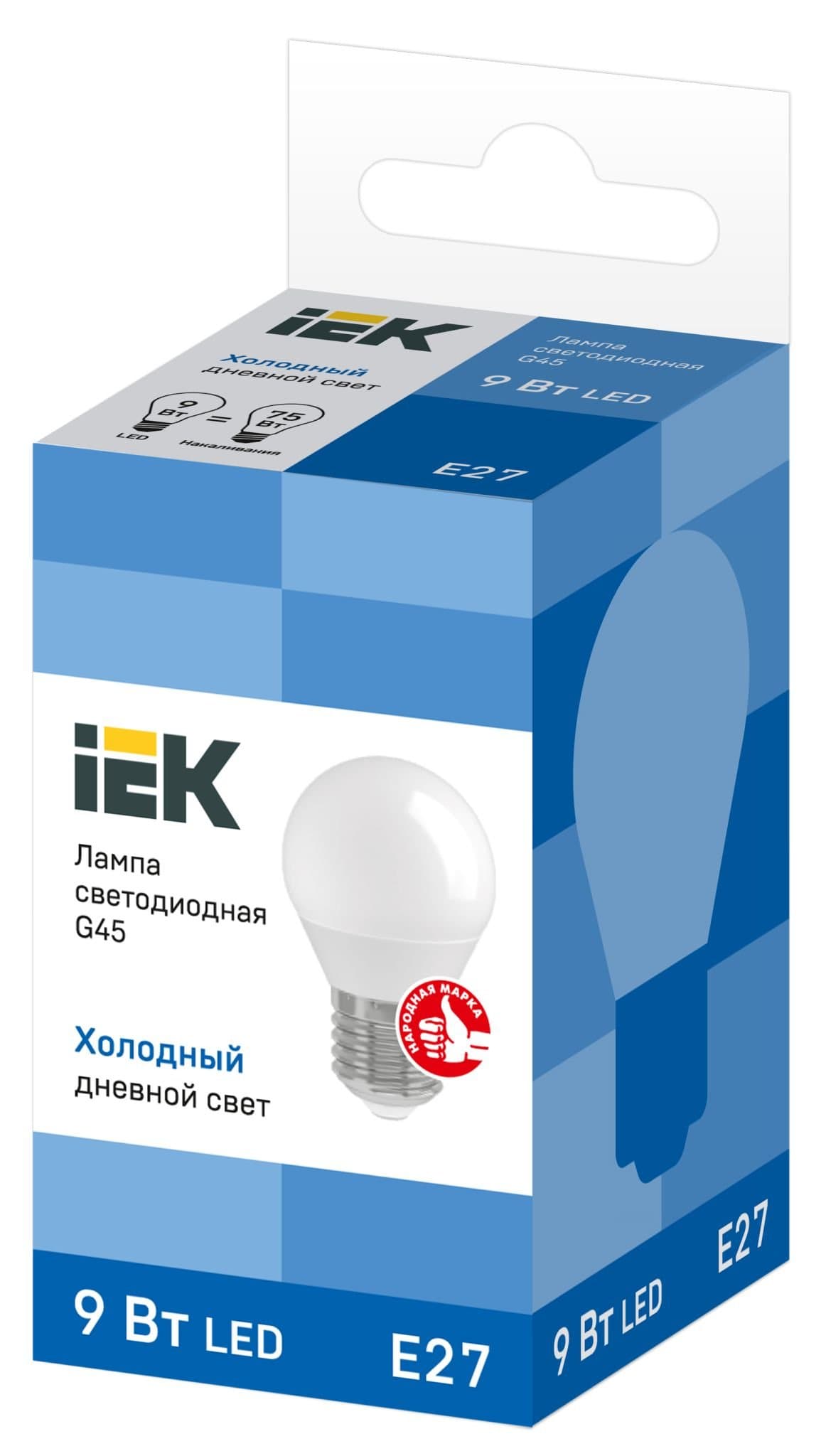 IEK Лампа светодиодная ECO G45 шар 9Вт 230В 6500К E27 — миниатюра 3