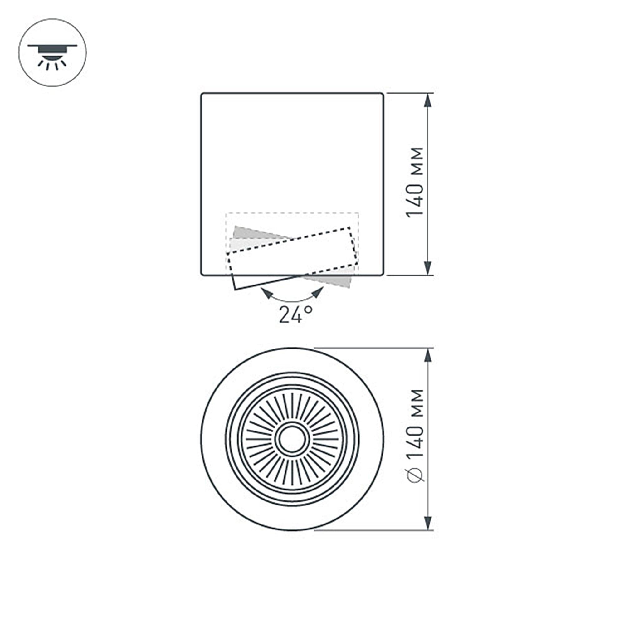 Arlight Светильник SP-FOCUS-R140-30W Warm White (IP20 Металл, 3 года) 021066 — миниатюра 8