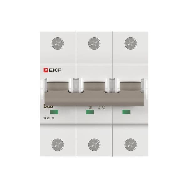 EKF Автоматический выключатель ВА 47-125 3P 40А (D) 15кА PROXIMA — миниатюра 6