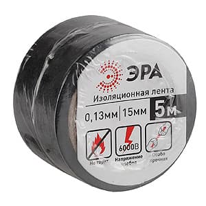 ЭРА 36930 ПВХ-изолента 15мм*5м черная — миниатюра 2
