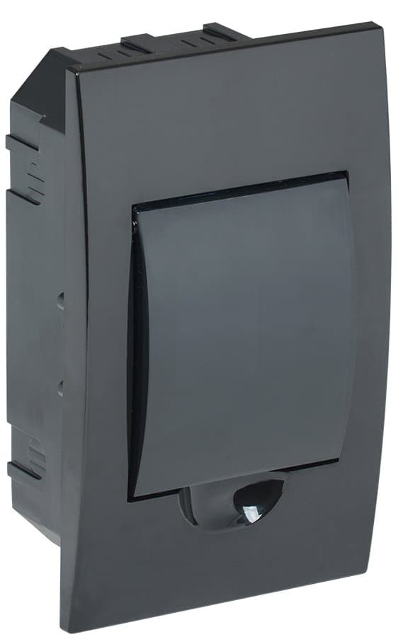 IEK KREPTA 3 Корпус пластиковыйЩРВ-П-4 IP41 черный скрыт.монтаж