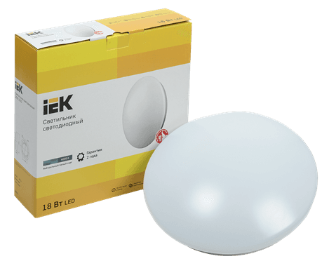 IEK Светильник LED ДПБ 1002 18Вт IP20 4000K круг белый — миниатюра 2