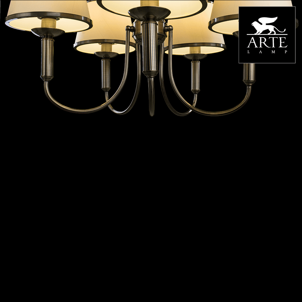 Arte Lamp Alice Бронза/Бежевая Люстра 40W E14 A3579LM-5AB — миниатюра 4