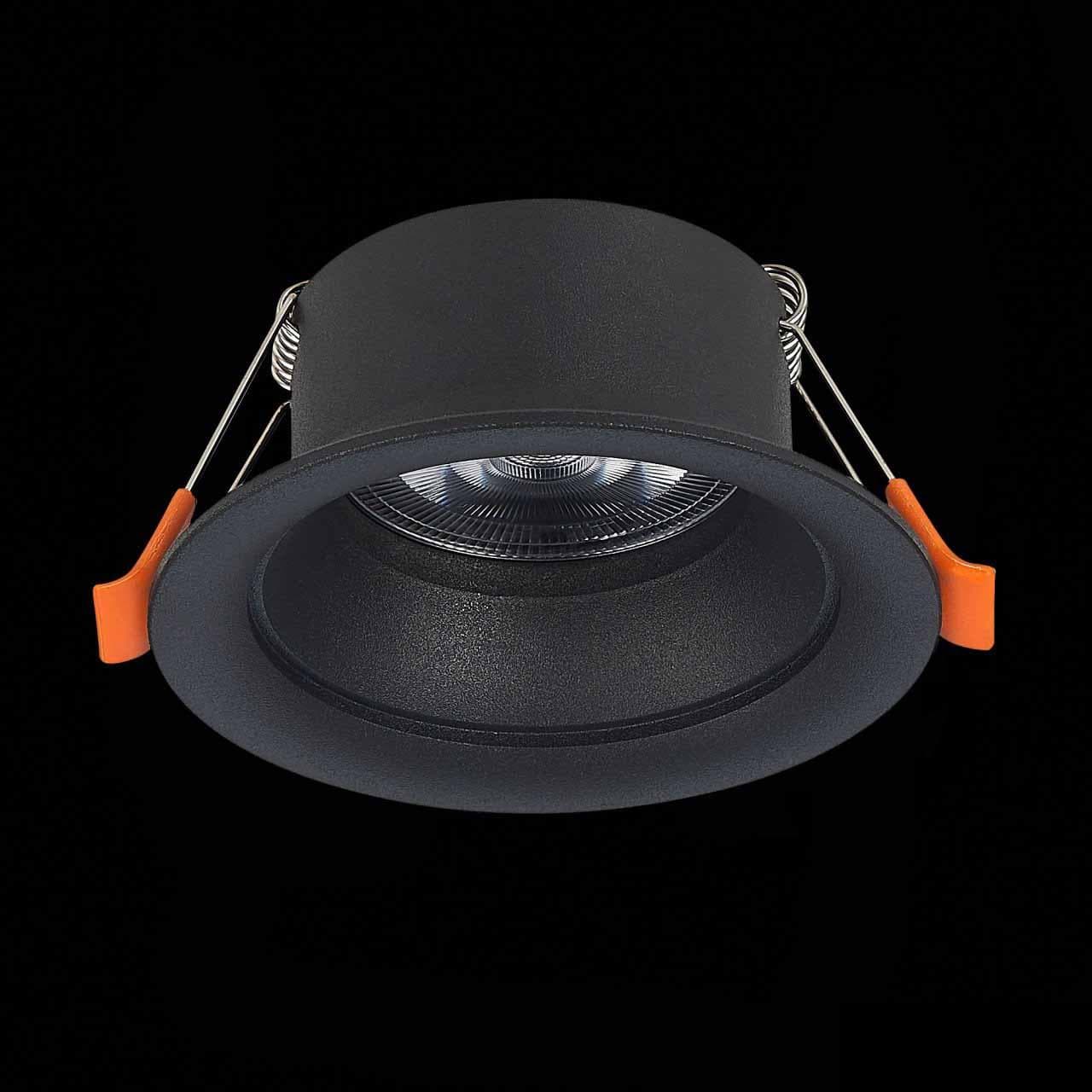 ST LUCE ST200.408.01 Светильник встаиваемый матовый черный GU10 1*50W D89xH40 220V без ламп — миниатюра 3