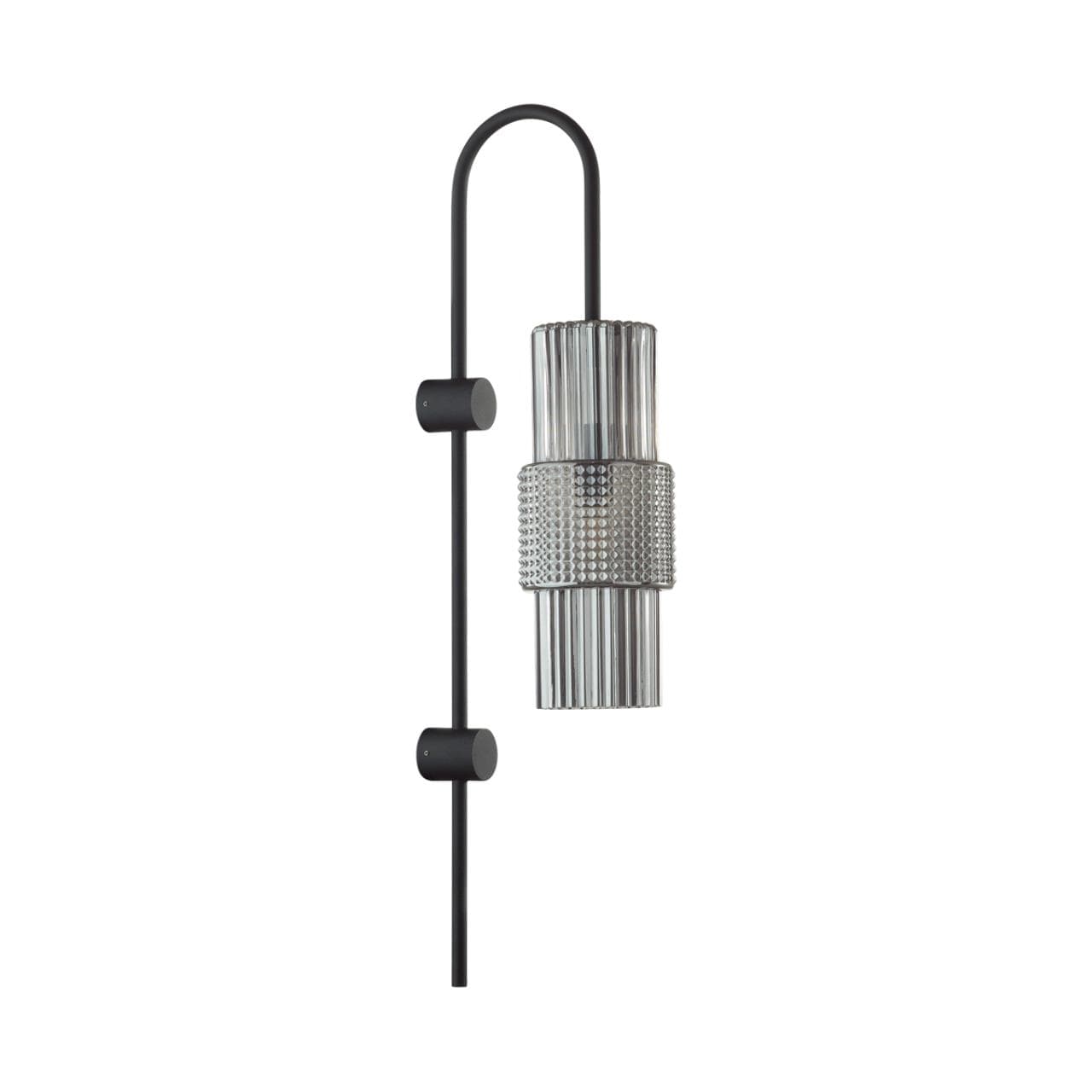 Odeon Light 5016/1W MODERN ODL23 335 черный/дымчатый металл/стекло Бра E14 1*40W PIMPA