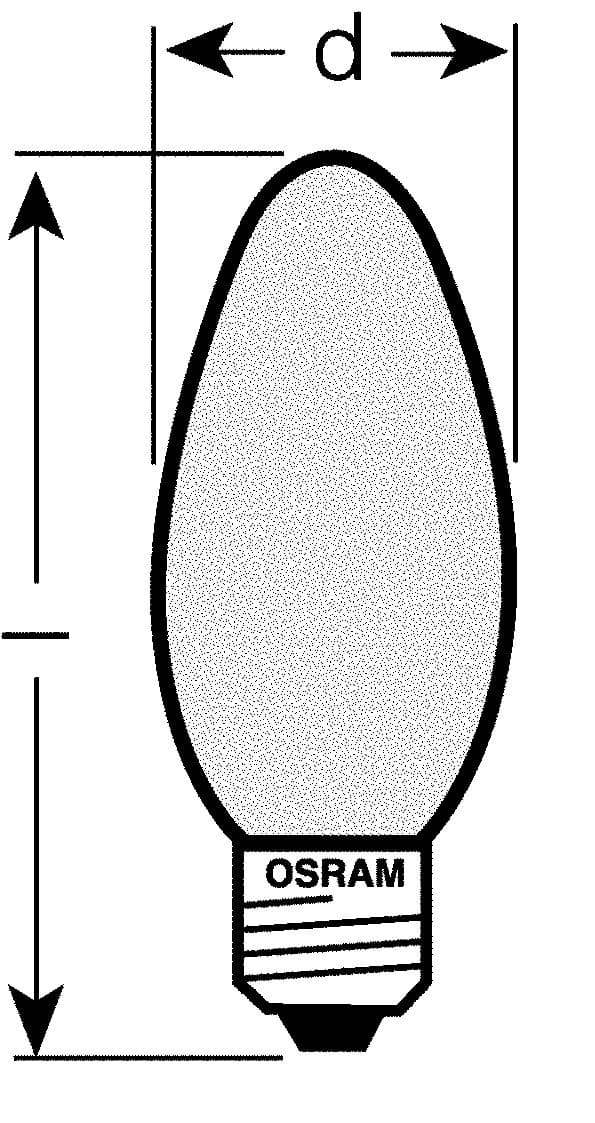 Osram Лампа накаливания CLAS B матовая 40W E27 4008321411365 — миниатюра 3
