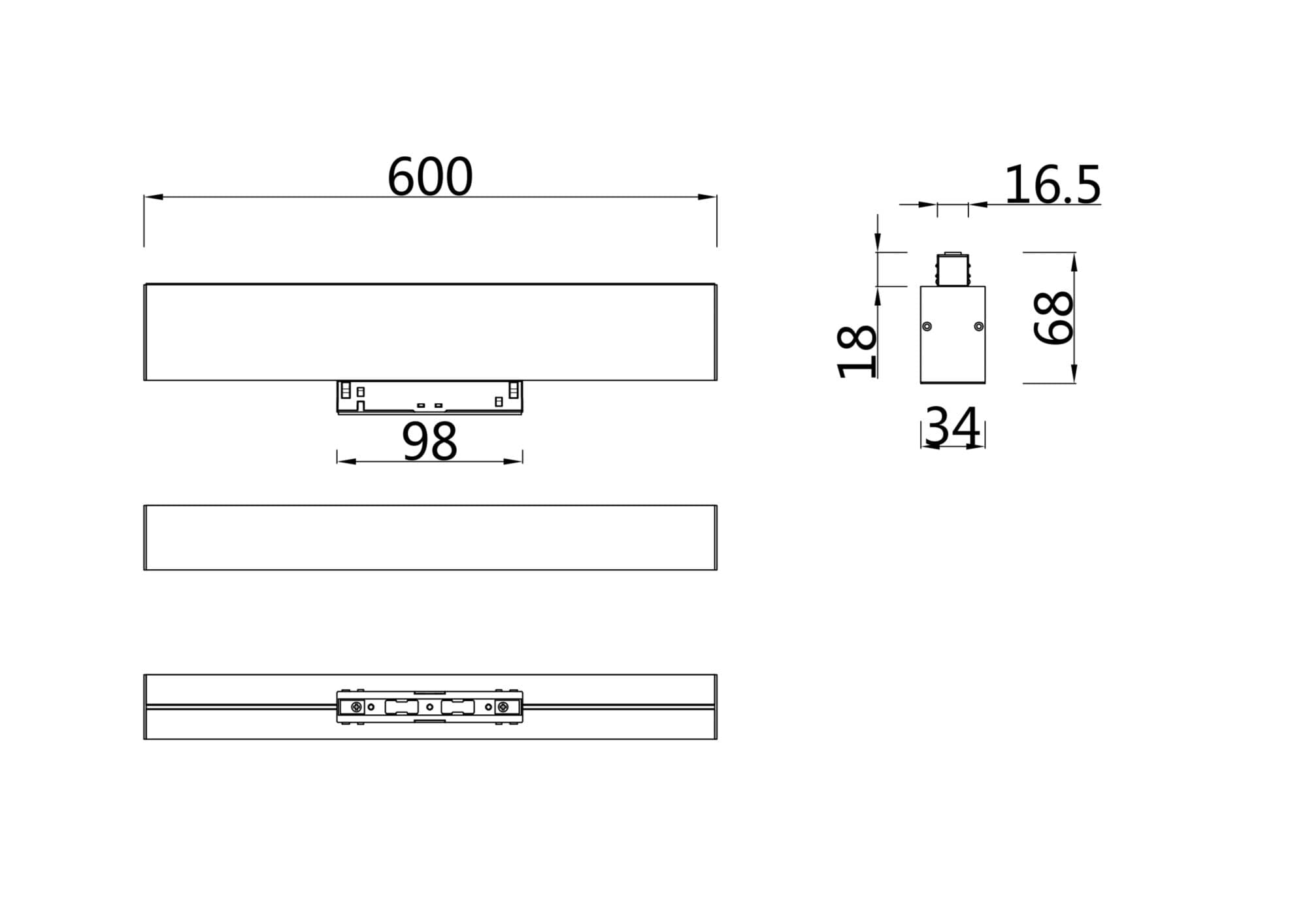 Maytoni Magnetic track system Track lamps Черный Светильник трековый TR012-2-20W4K-B — миниатюра 5