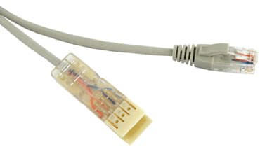 Hyperline PC-110-RJ45-2P-CX-2M-LSZH-GY Патч-корд 110 тип-RJ45, 2 пары, Ethernet, LSZH, 2 м, серый 229898