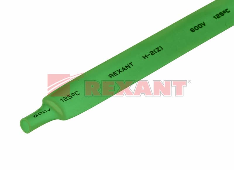 12.0 / 6.0 мм 1м термоусадка зеленая Rexant 21-2003 — миниатюра 2