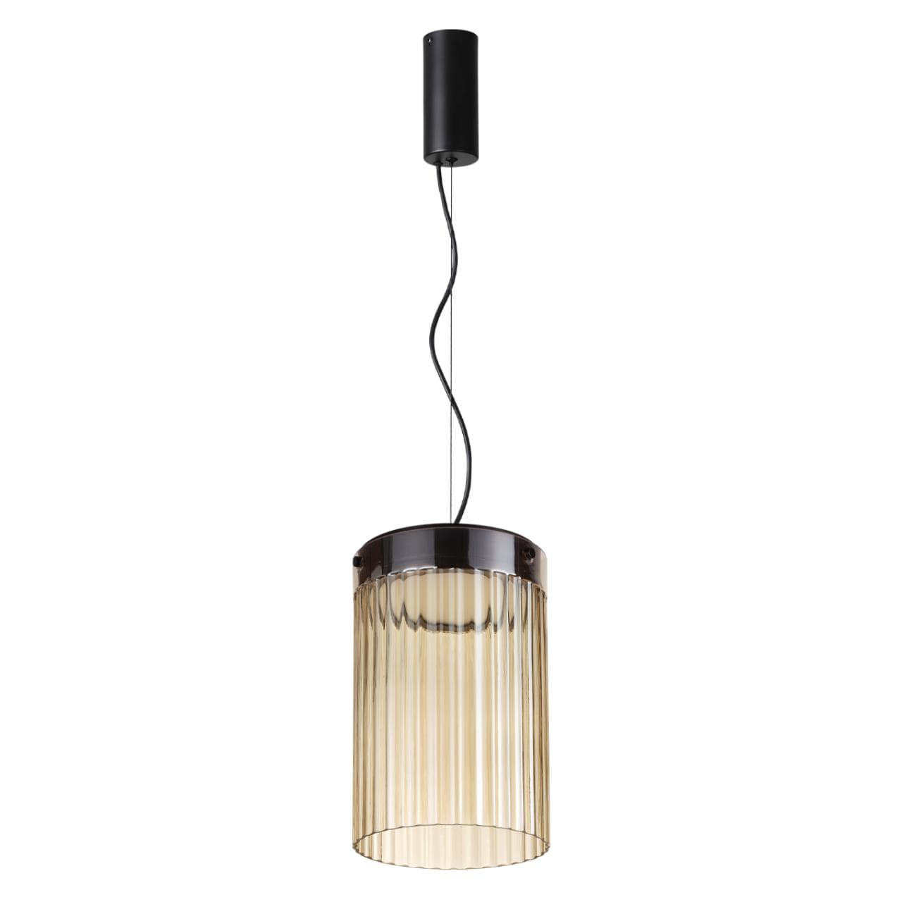 Odeon Light 5047/15L L-VISION ODL24 303 черный/светл.янтарный/металл/стекло Подвес LED 15W 4000К 1676Лм PILLARI