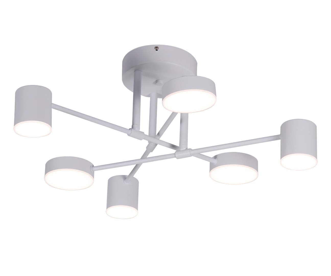 Kink Light 07649-6D,01(4000K) Люстра диммируемая Мекли белый d57 h25 Led 3*12W+3*16W (4000К) с пультом ДУ