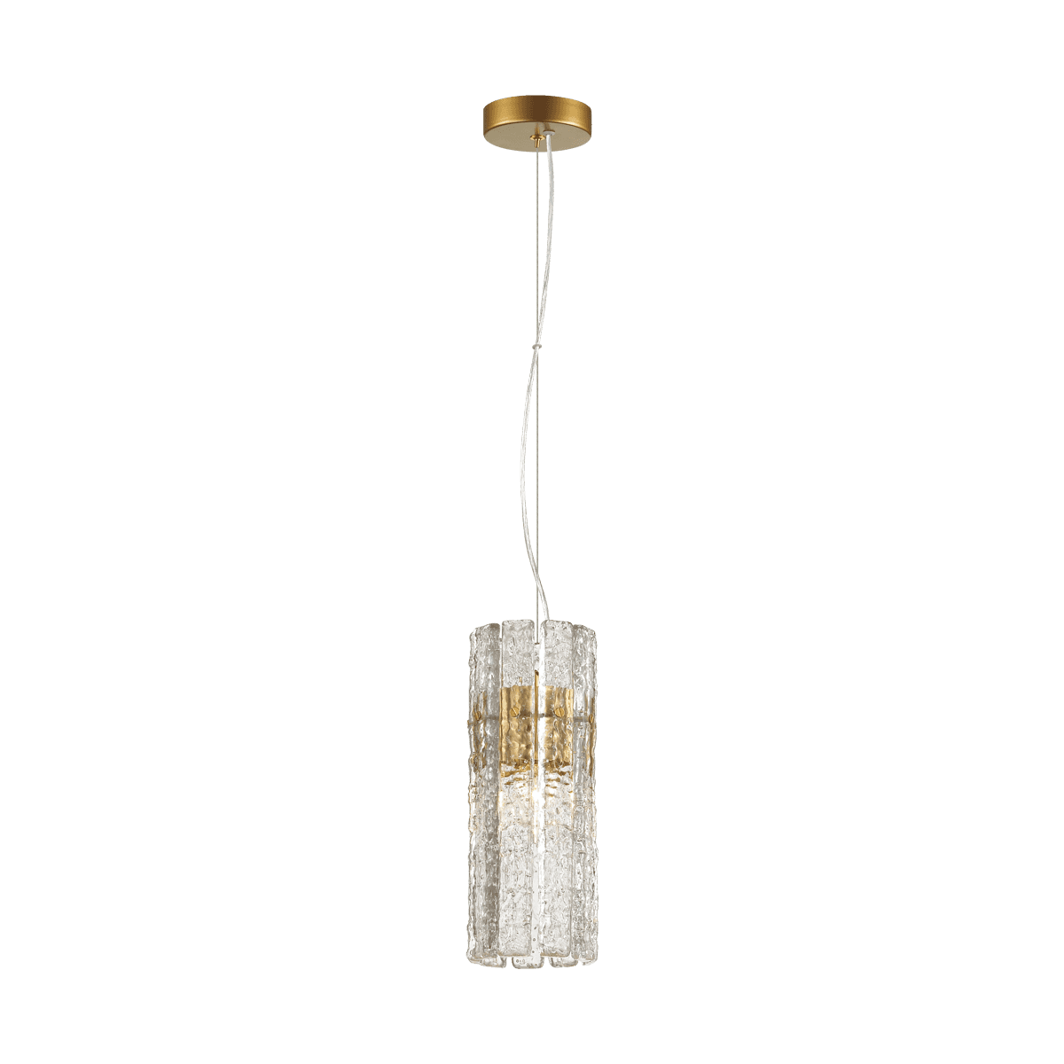 Odeon Light 4938/1 HALL ODL22 365 матов.золотой/прозрачный/стекло/ Подвес E14 1*40W MERKALE — миниатюра 2