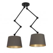 Eglo 390199 Потолочный светильник CL/2 E27 black/cappuccino-brass'PISTUNIO