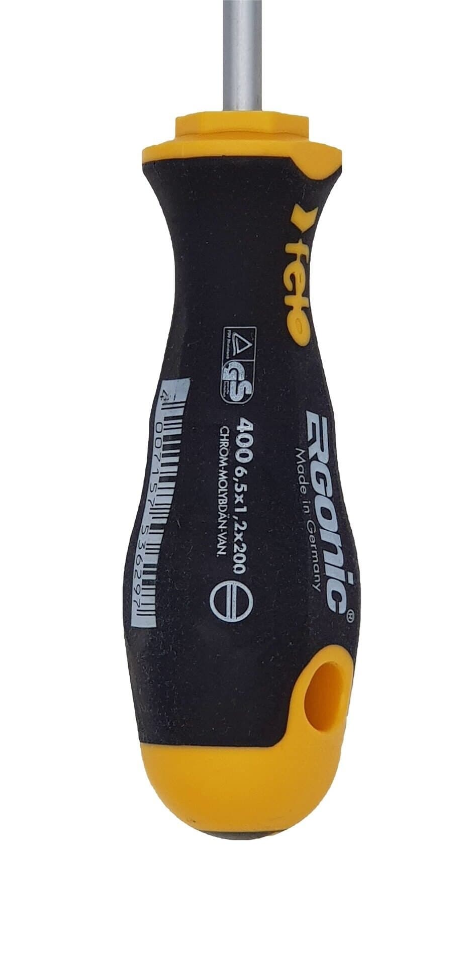 Felo Отвертка Ergonic плоская шлицевая 6,5X1,2X200 40065710 — миниатюра 3