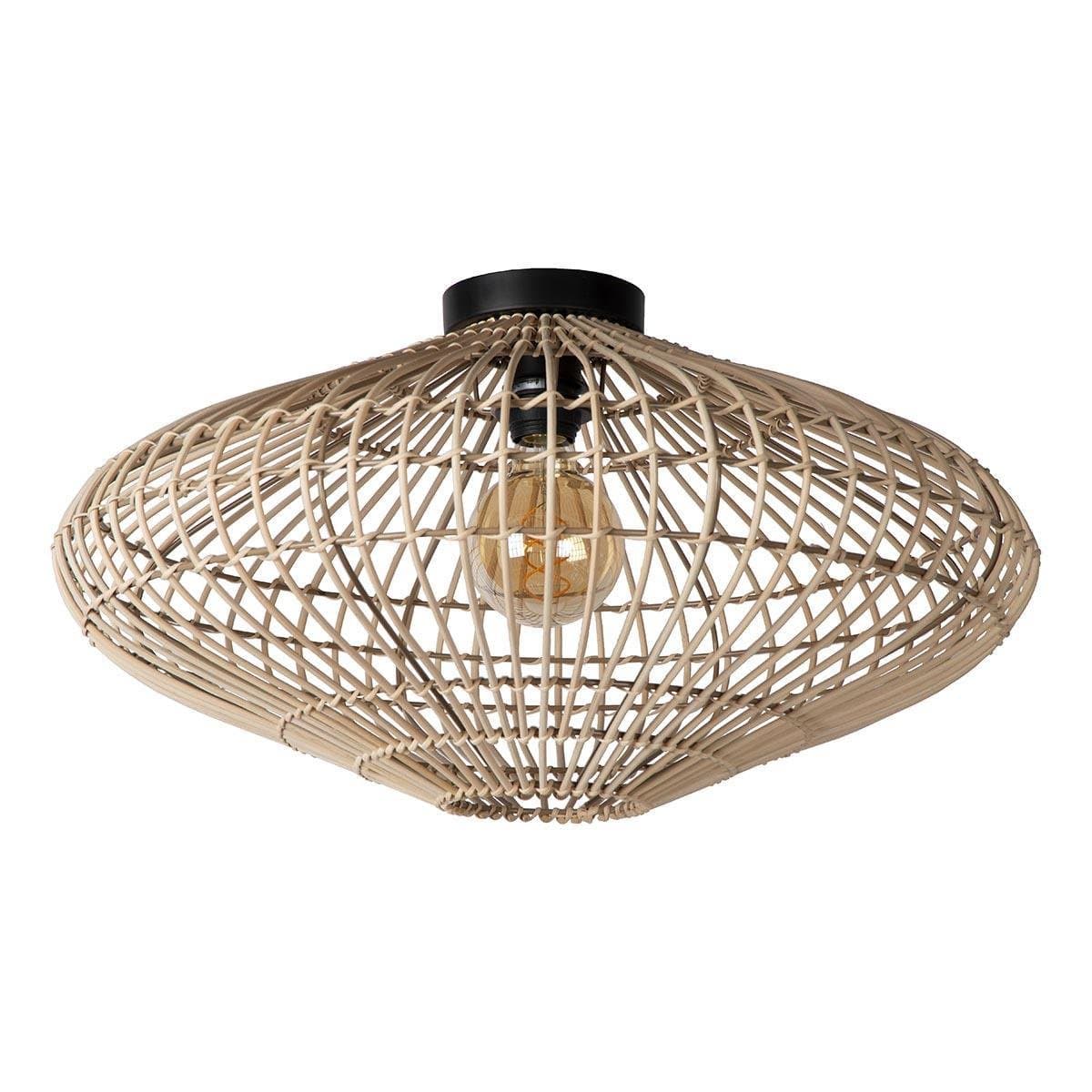 Lucide MAGALI Светильник потолочный Ø 56 cm 1xE27 Light wood 03135/56/72 — миниатюра 1