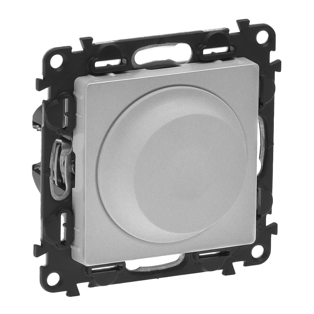 Legrand Valena LIFE DIY Алюм Светорегулятор поворотный универ. 300Вт без нейтрали 752660 — миниатюра 1