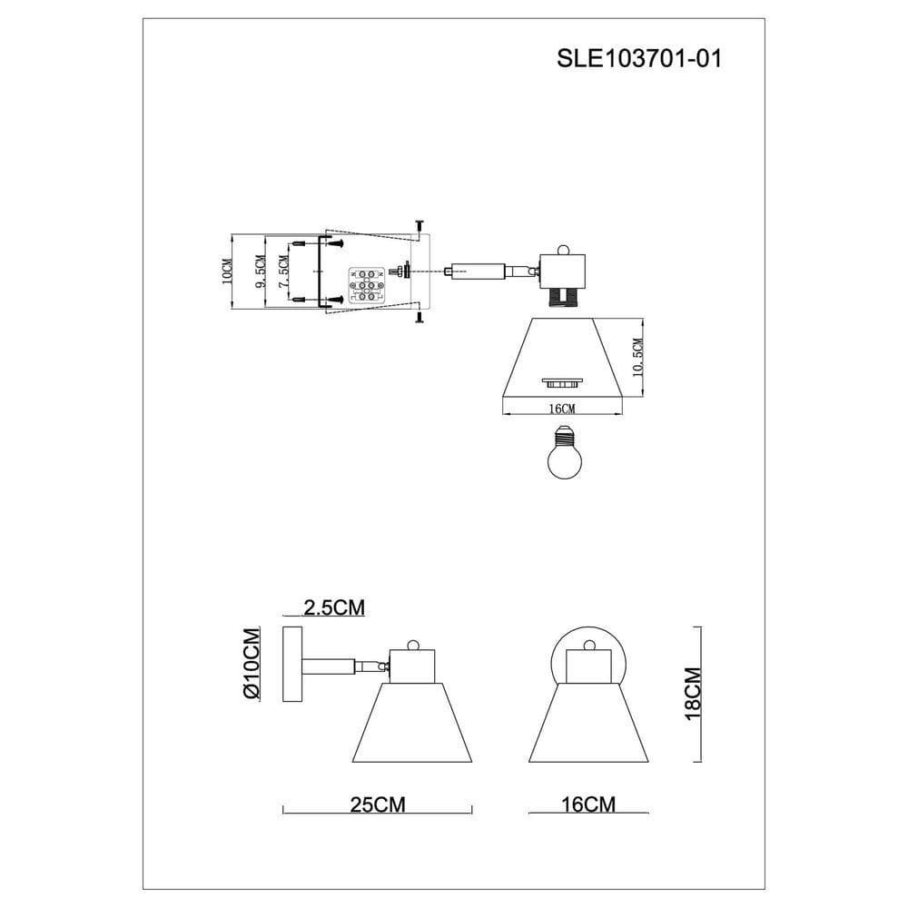 Evoluce SLE103701-01 Светильник настенный Светлое дерево, Белый/Белый E27 1*60W — миниатюра 2