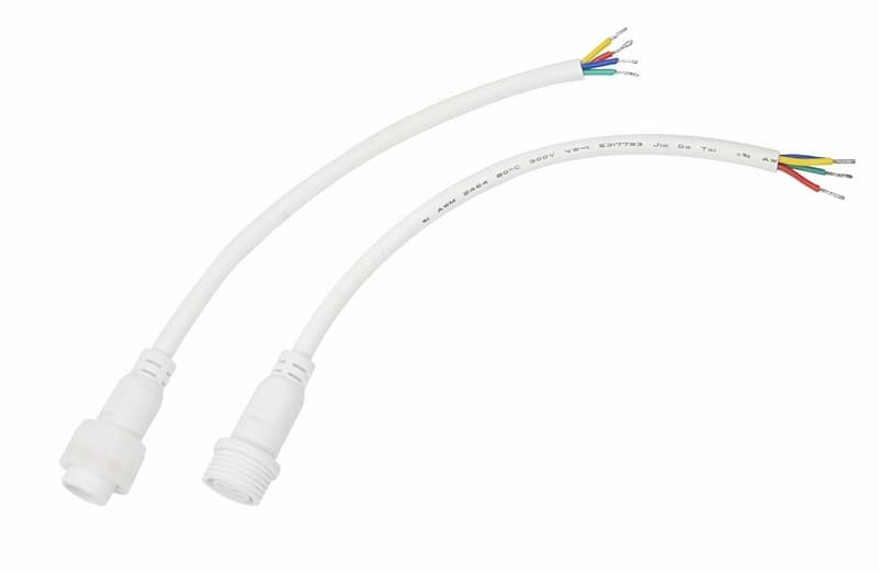 Соединительный кабель (4pin) герметичный (IP67) 4х0.75мм² 300V белый Rexant 11-9440 — миниатюра 1
