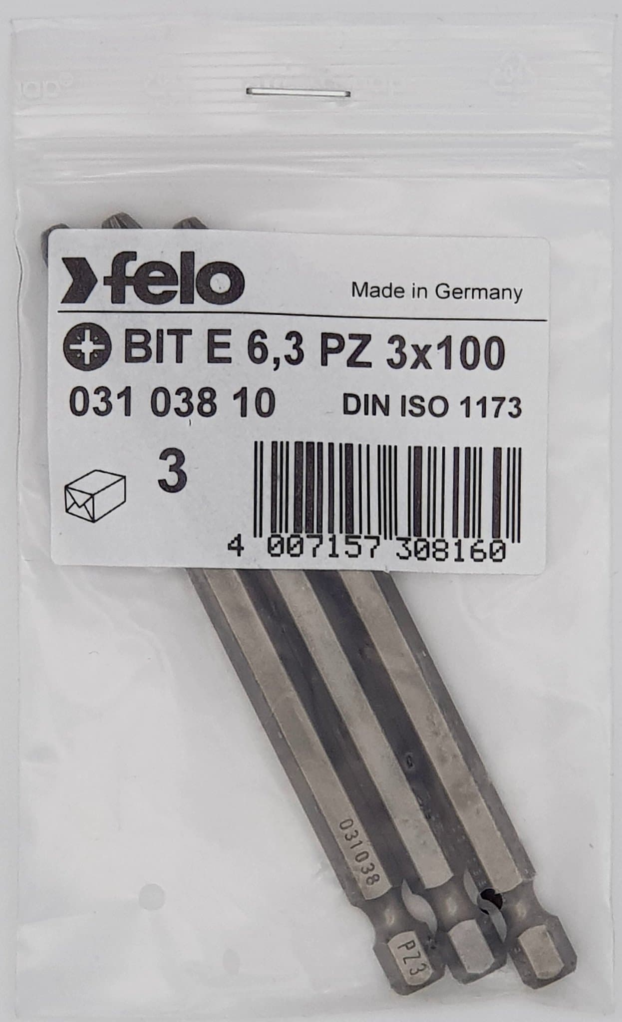 Felo Бита крестовая серия Industrial PZ 3X100, 3 шт 03103810 — миниатюра 1